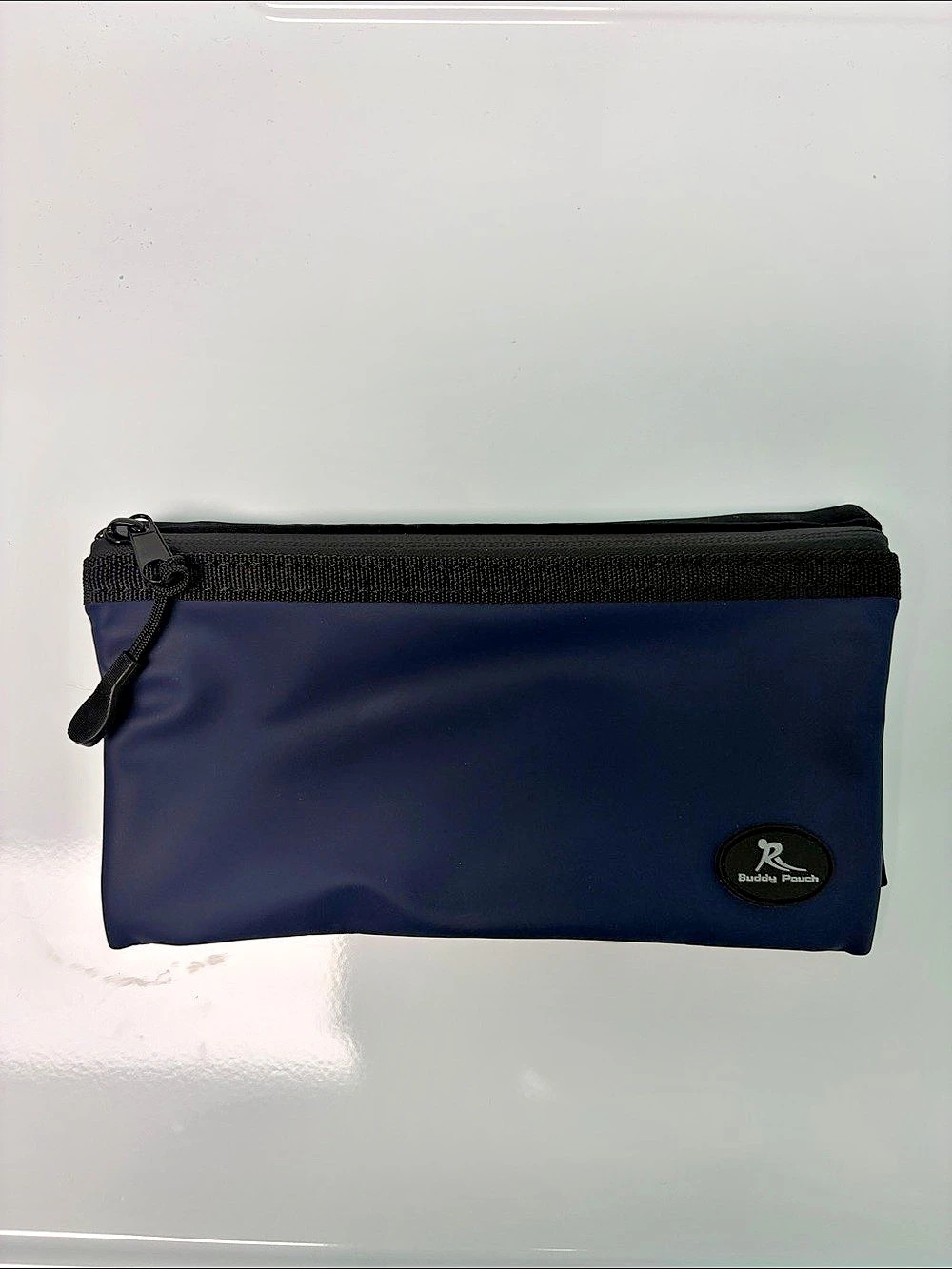Buddy Pouch Two-Tone Zipper Pouch in Blue & Black Like New
